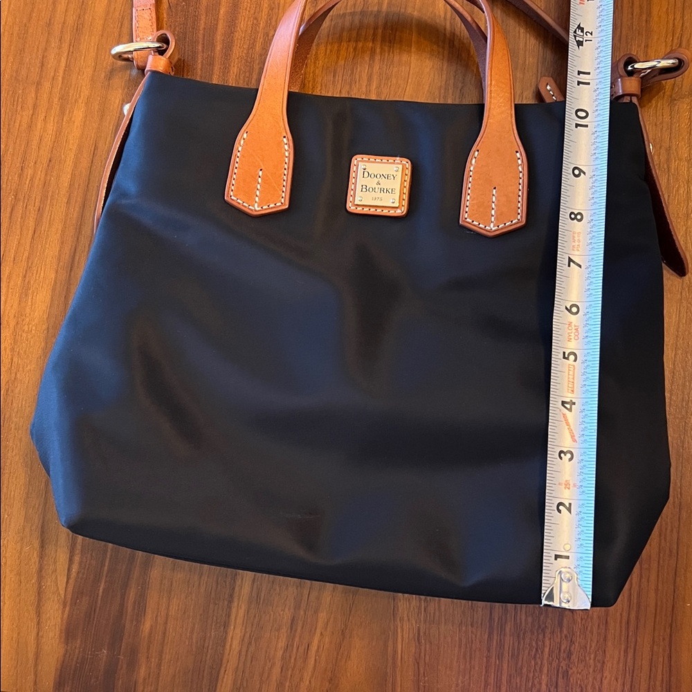 Dooney & Bourke Black Nylon Crossbody Bag with Tan Leather Accents - Picture 11 of 12
